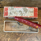 6" Red Orange Vintage Lure with Original Box