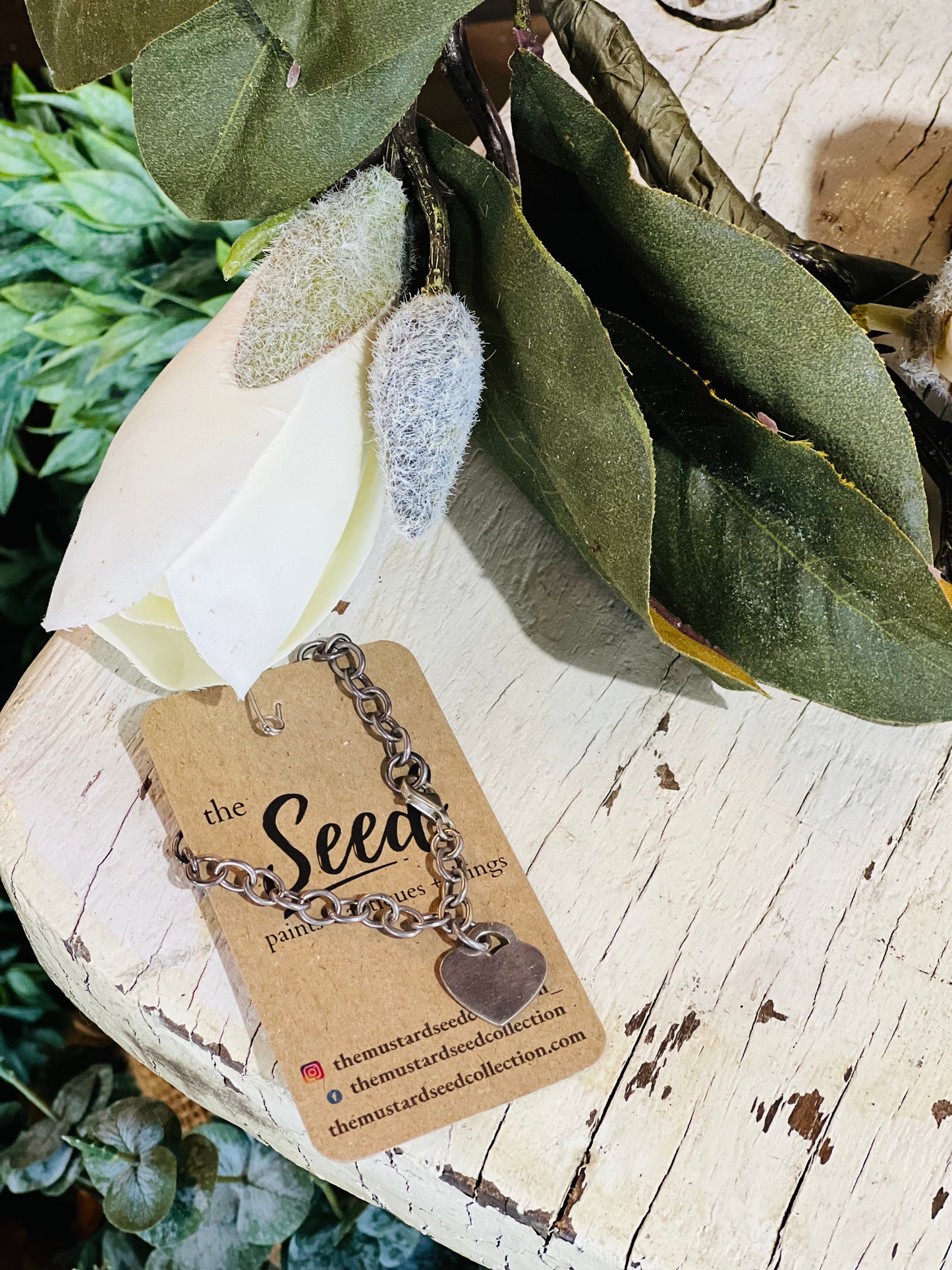 Sterling Silver Heart Charm Bracelet