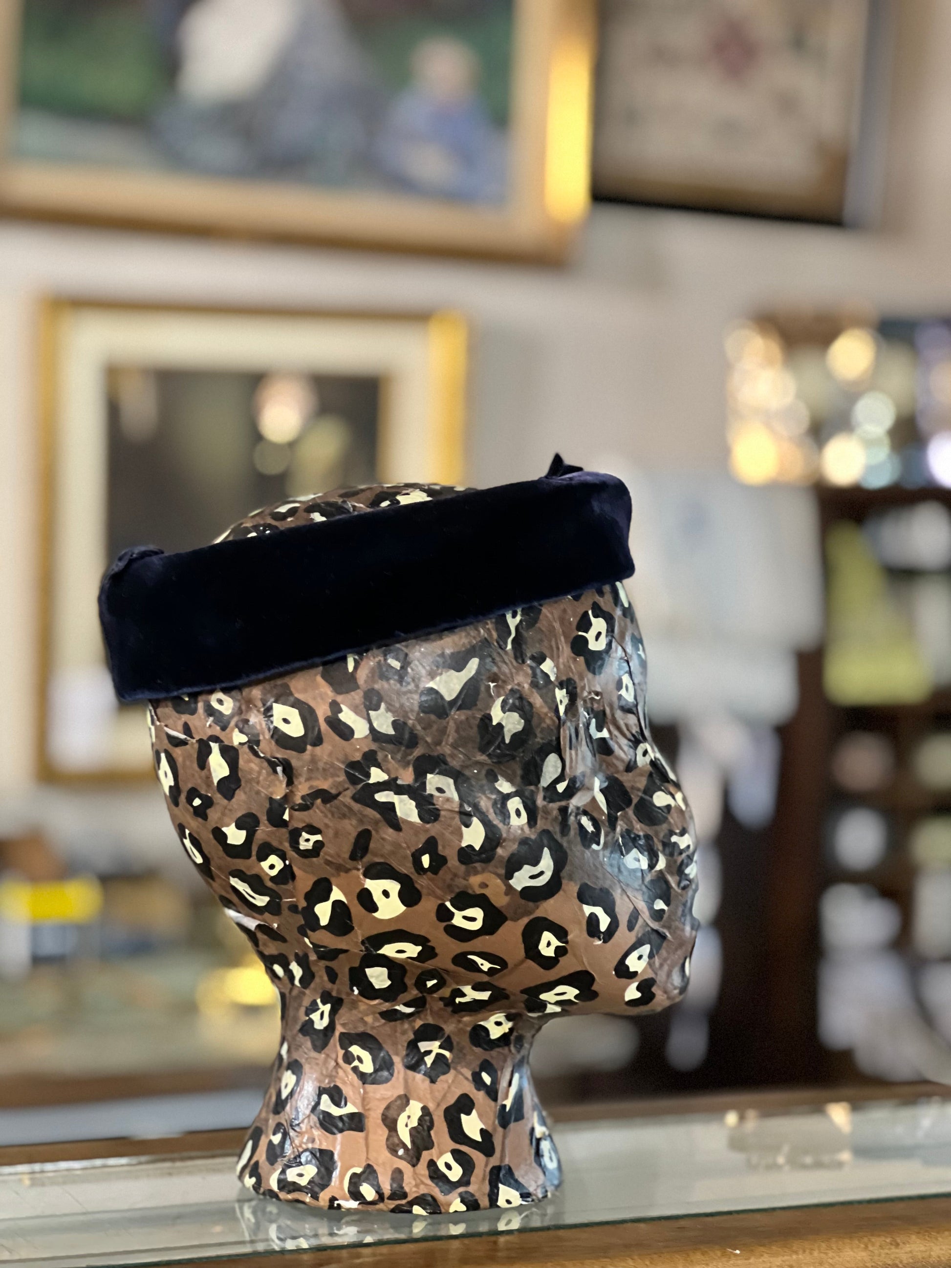 Vintage Velvet Padded Headband | Classic Black/Navy Hair Accessory