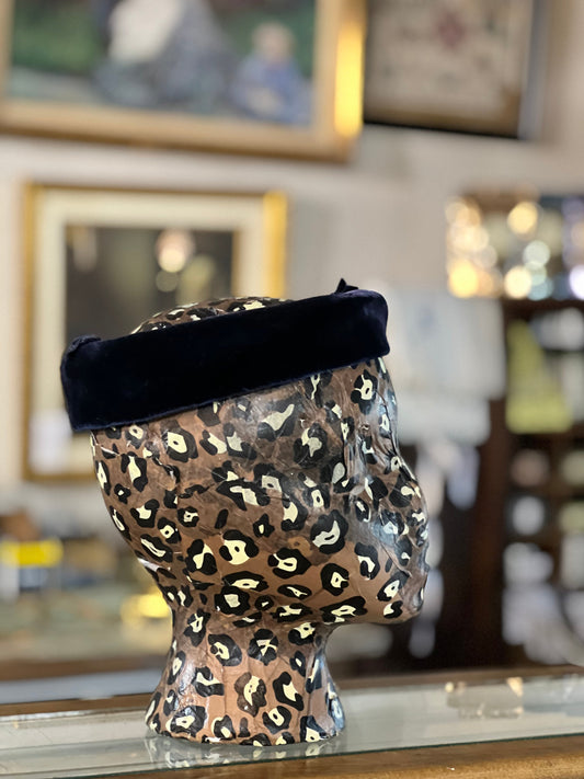 Vintage Velvet Padded Headband | Classic Black/Navy Hair Accessory