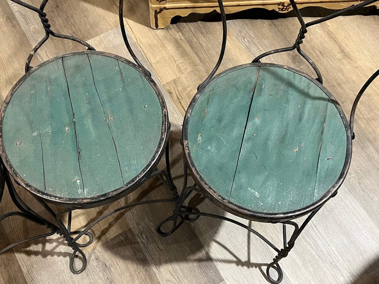 Set of 4 Vintage Ice Cream Parlor Chairs