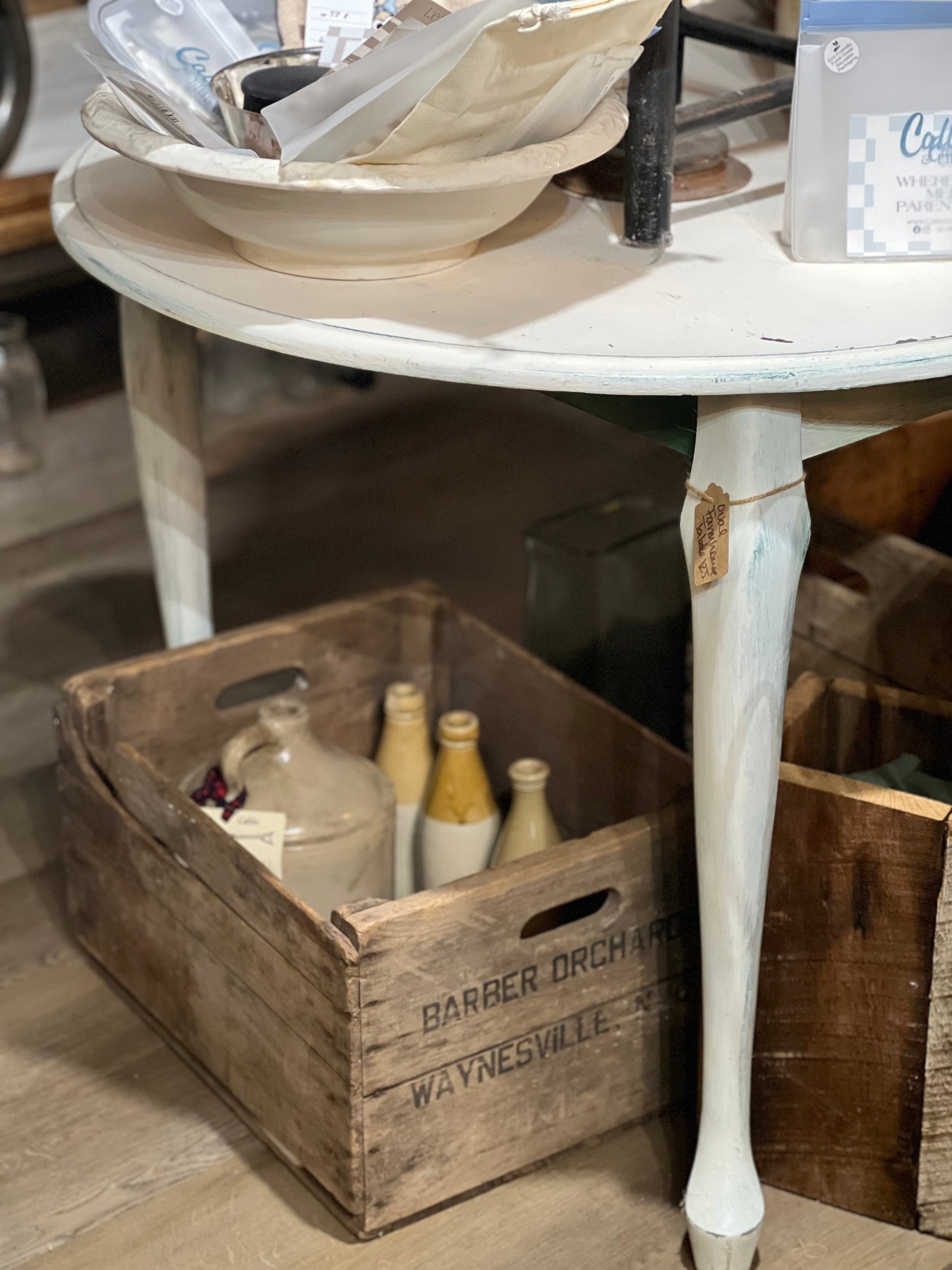 White Oval Farmhouse Table