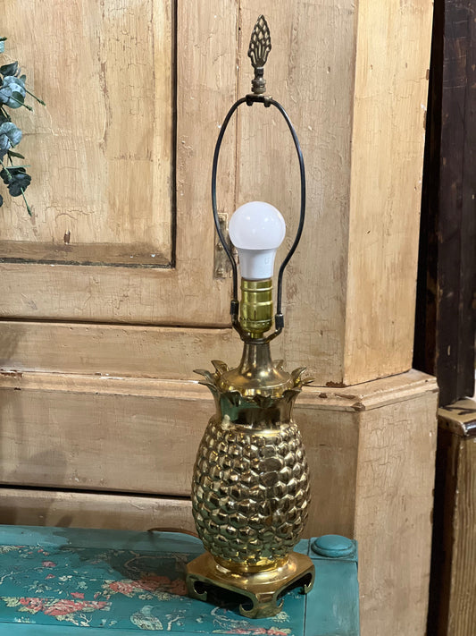 Vintage Brass Pineapple Lamp