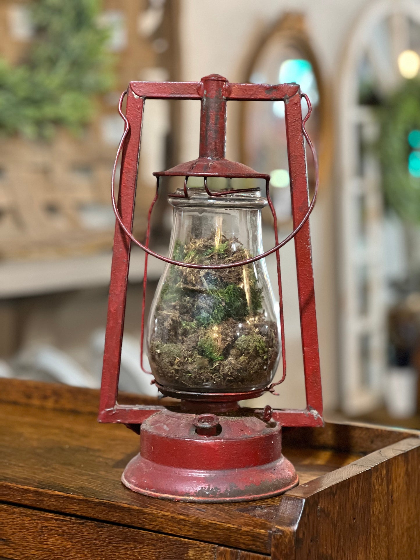 Red Dietz Metal Lantern