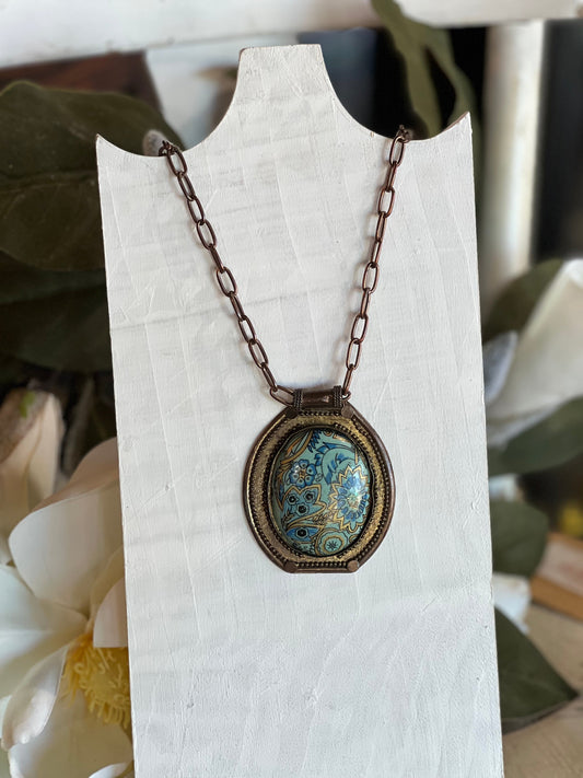Vintage Hand-painted Victorian Necklace