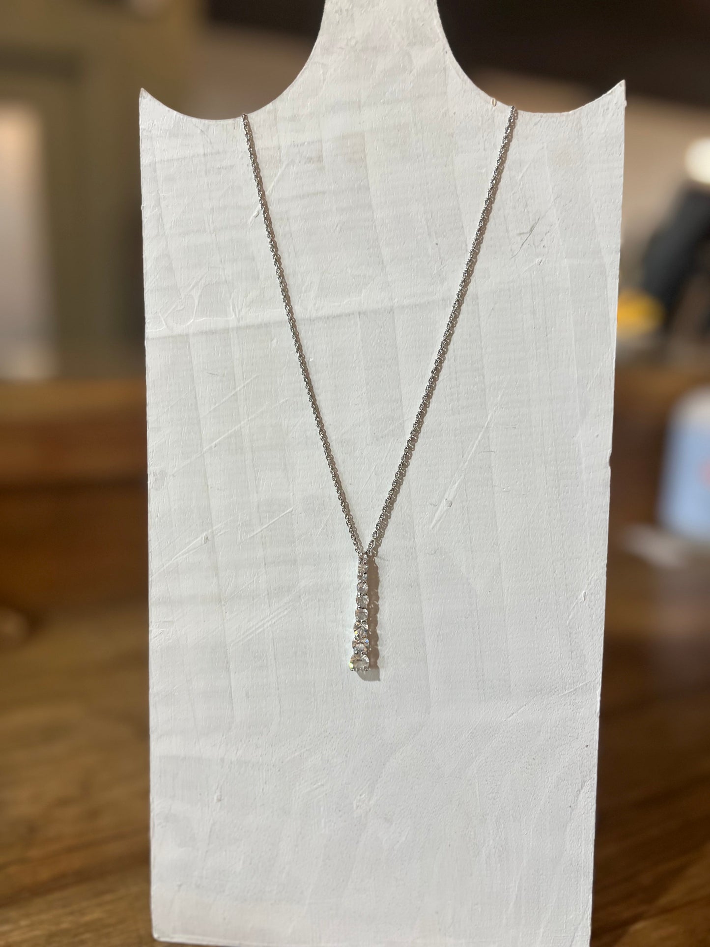 Vertical Bar Pendant Necklace
