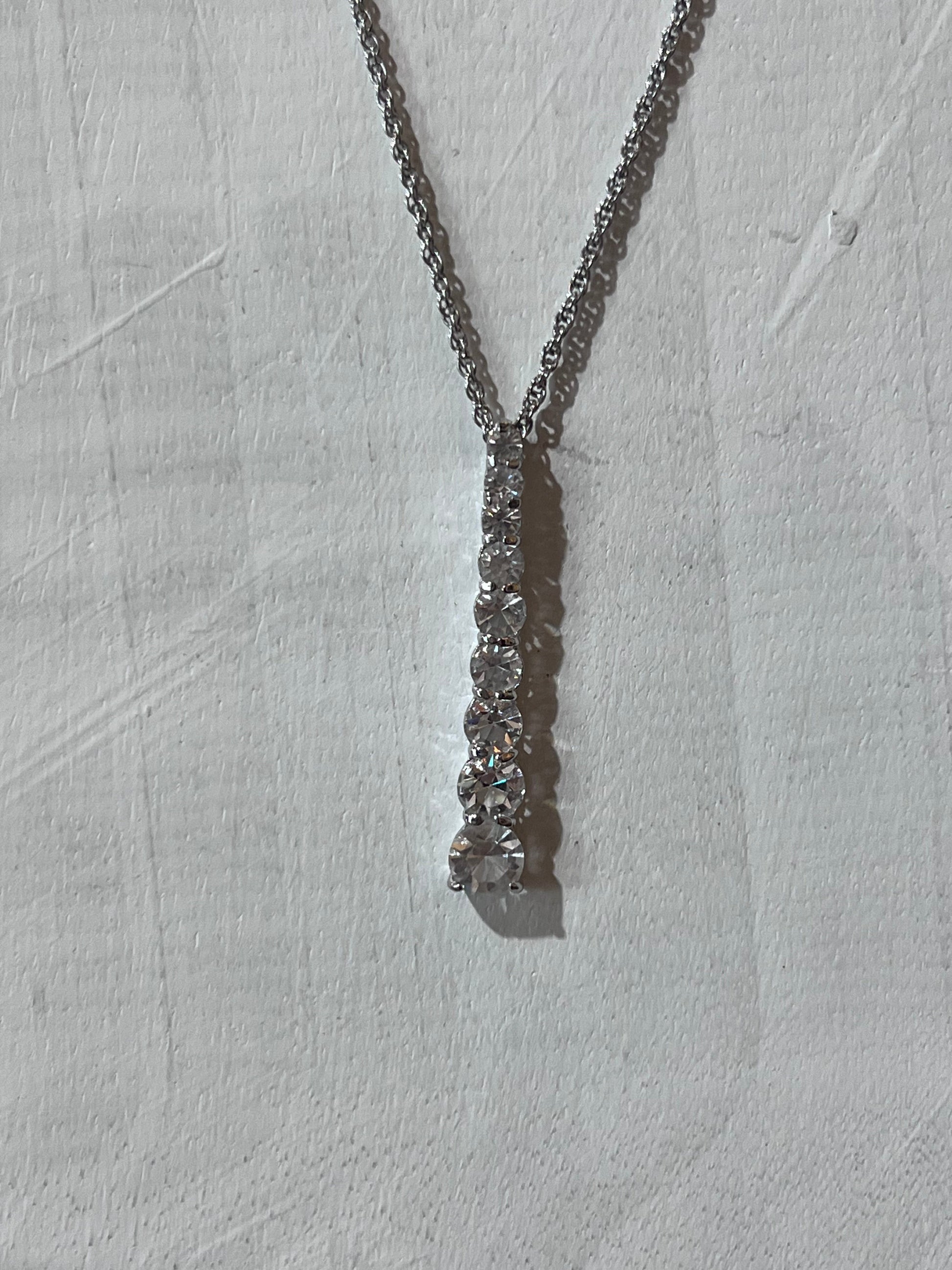 Vertical Bar Pendant Necklace