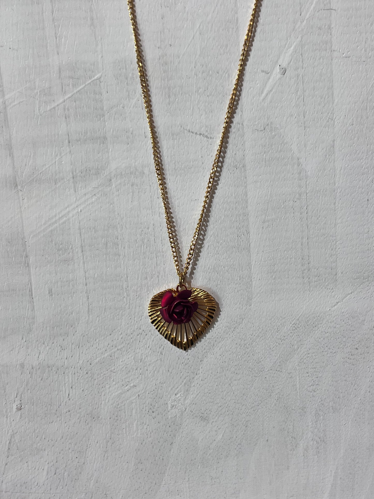 Rose Necklace & Earrings Set