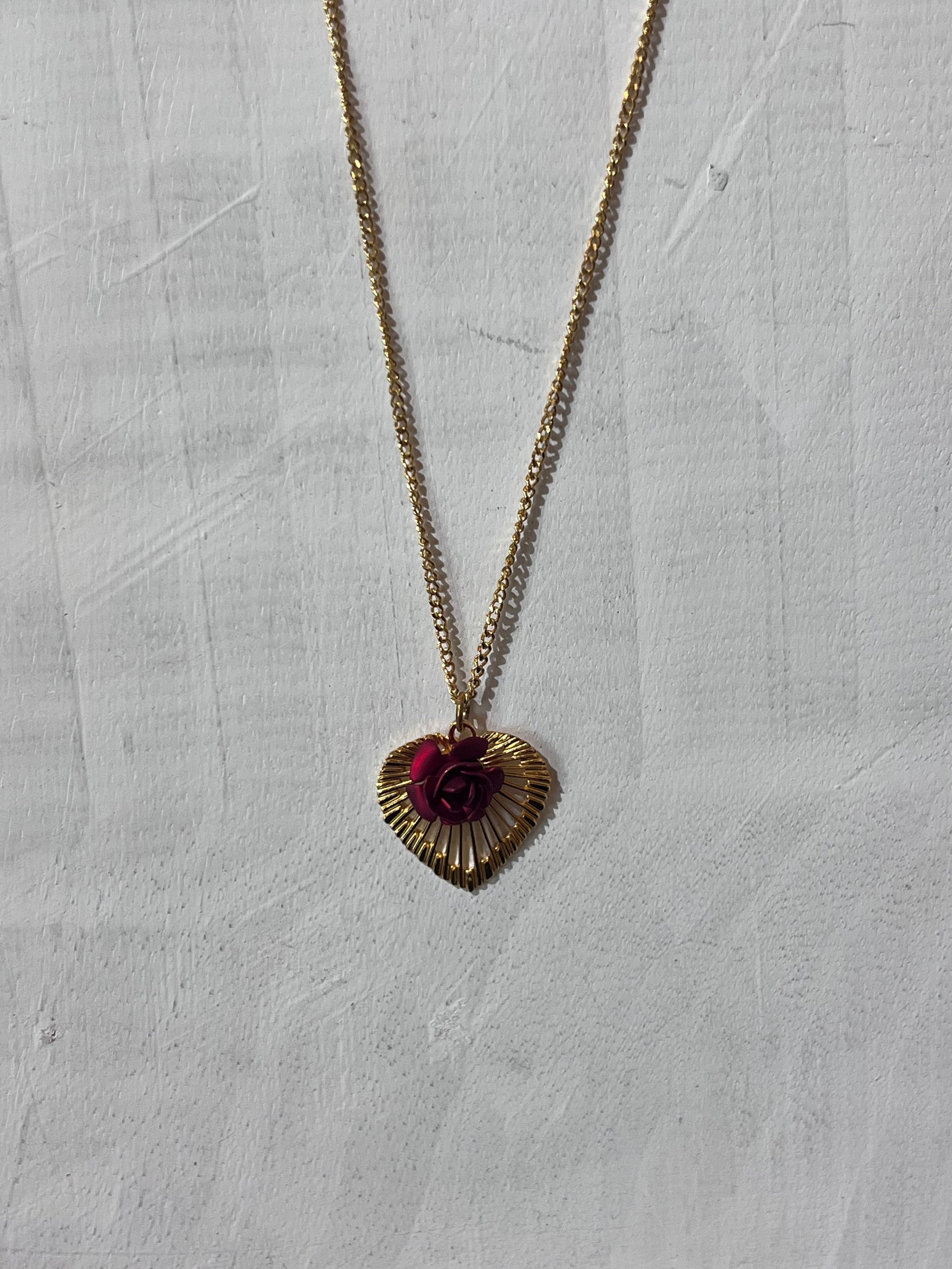 Rose Necklace & Earrings Set
