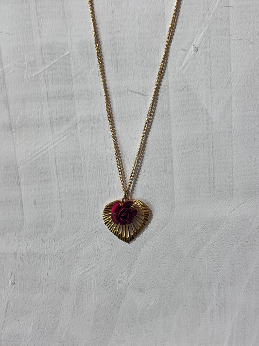 Rose Necklace & Earrings Set