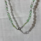 Green & Clear Glass Bead Necklace