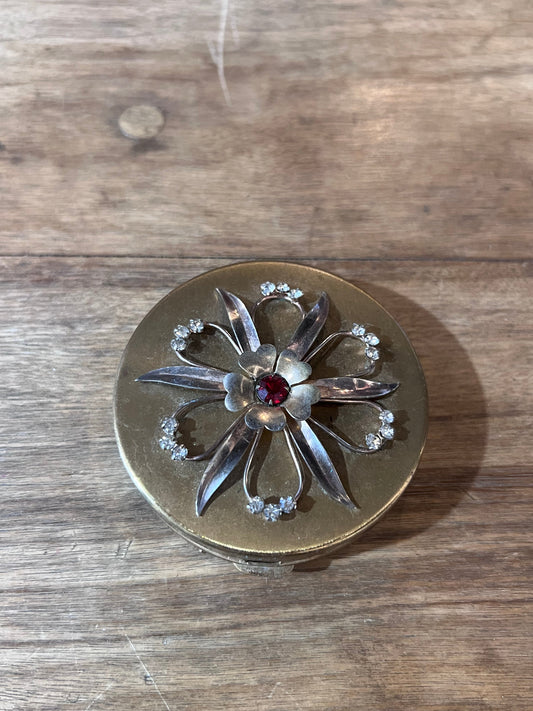 Vintage Gold-Toned Powder Compact