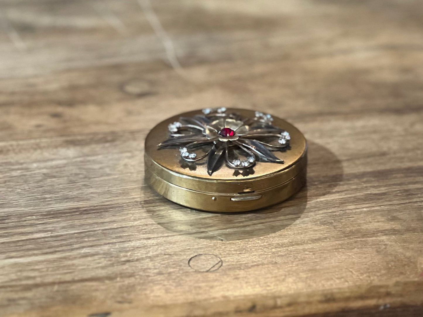 Vintage Gold-Toned Powder Compact