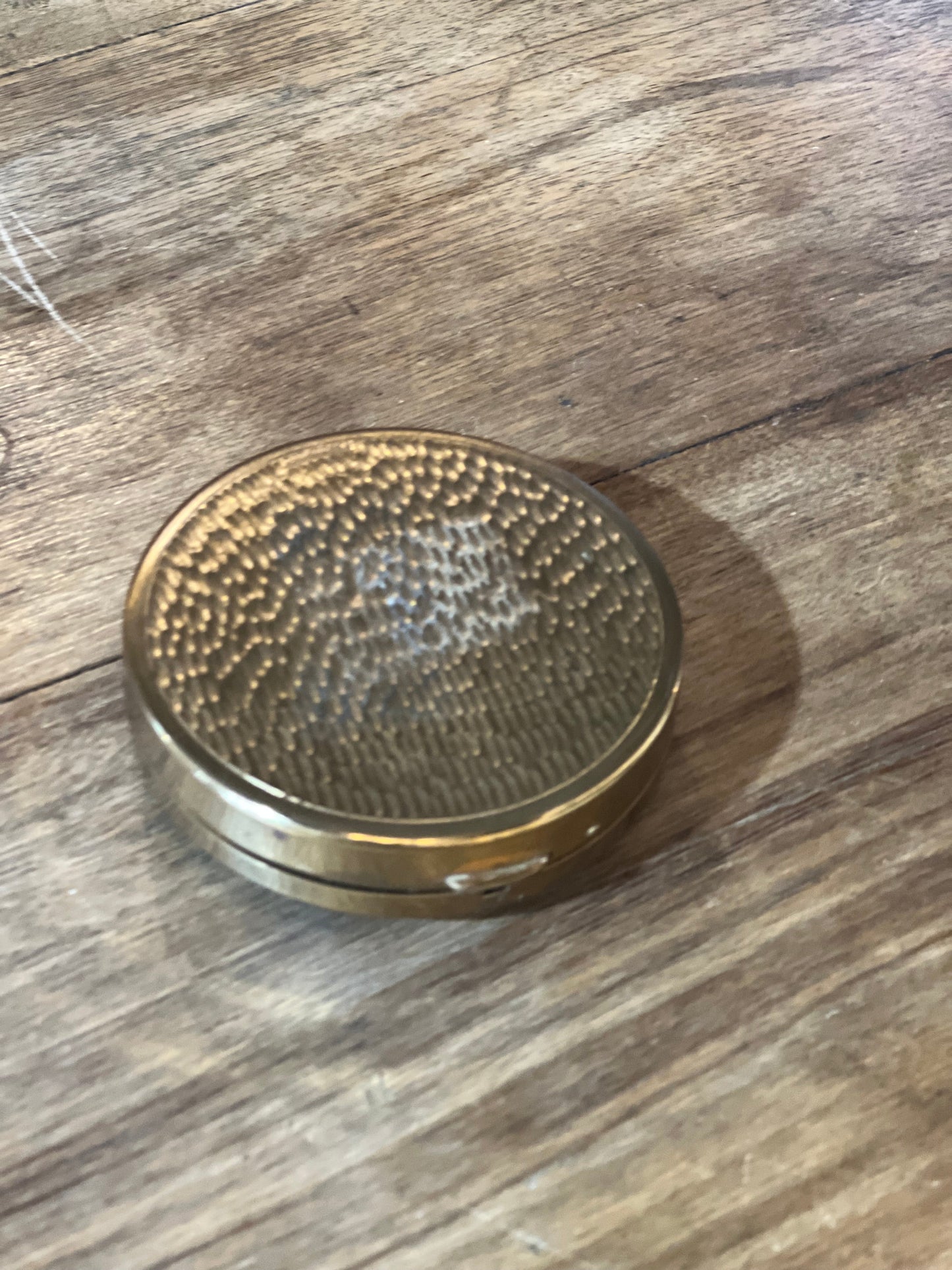 Vintage Gold-Toned Powder Compact