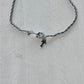 Large Silver-Tone Heart Necklace