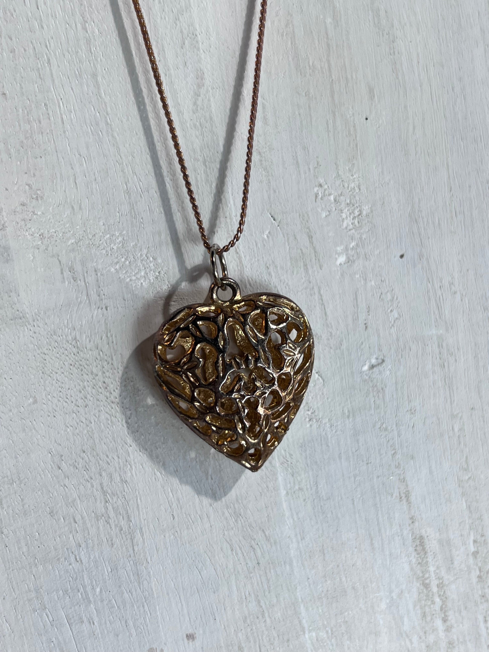 Long, Bohemian-Style Lariat Heart Necklace