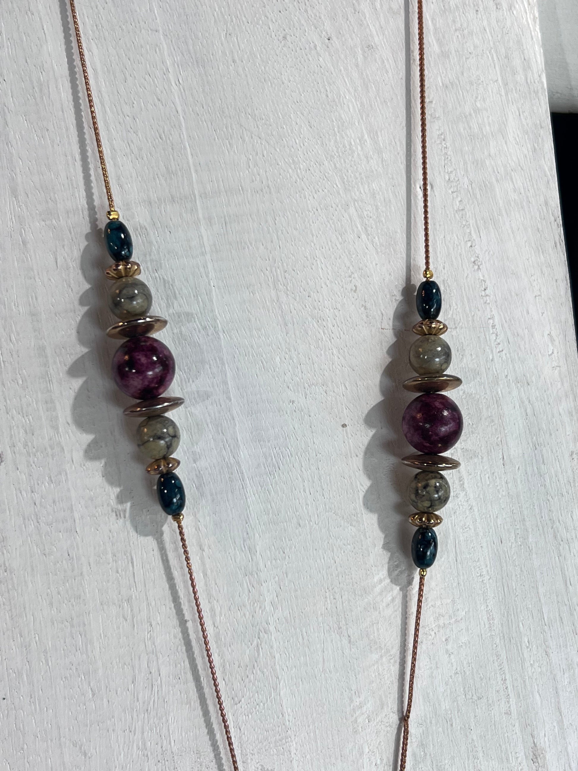 Long, Bohemian-Style Lariat Heart Necklace