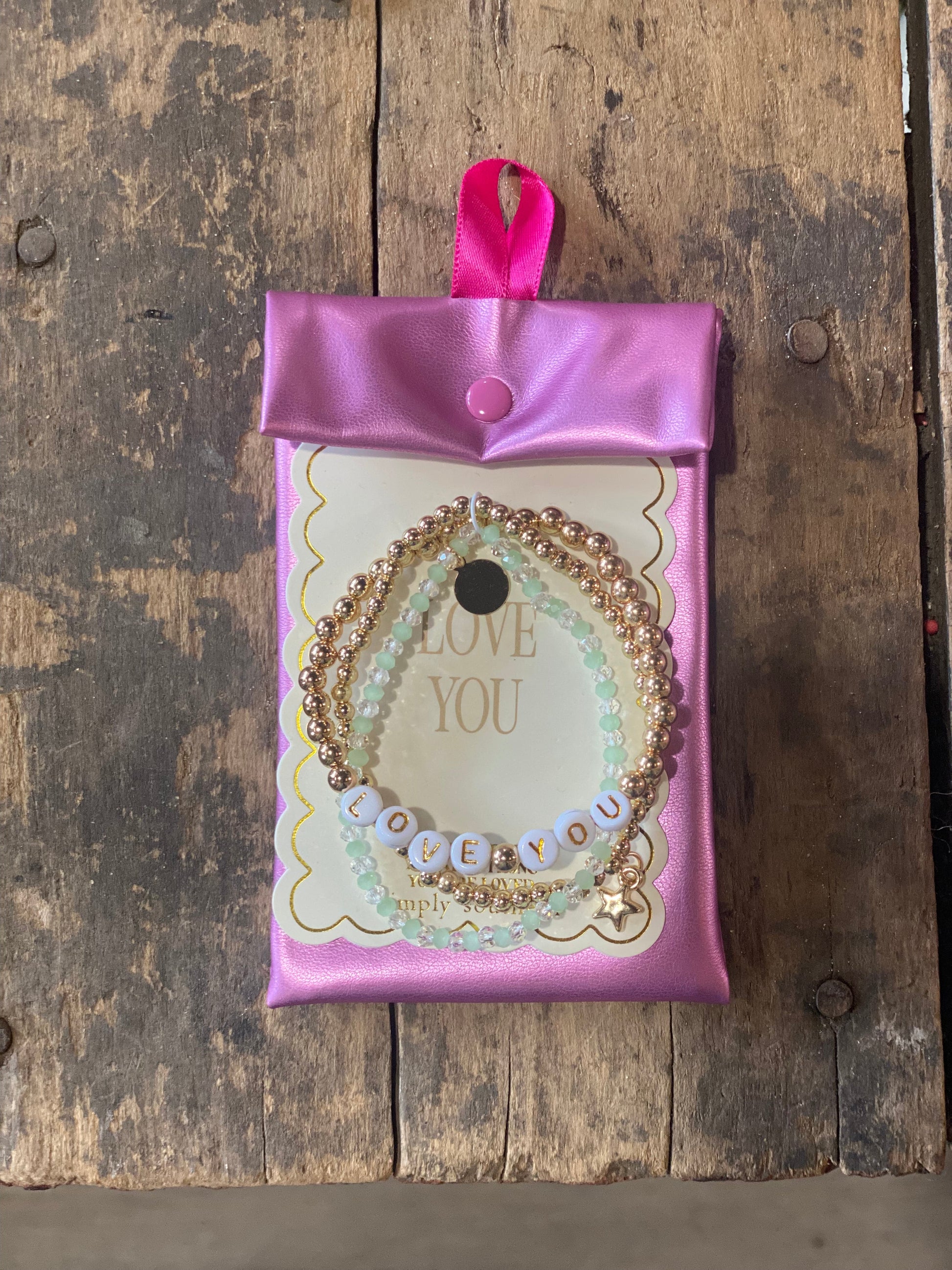 Bracelet Simply Southern with Pouch Love You (Set of Three)