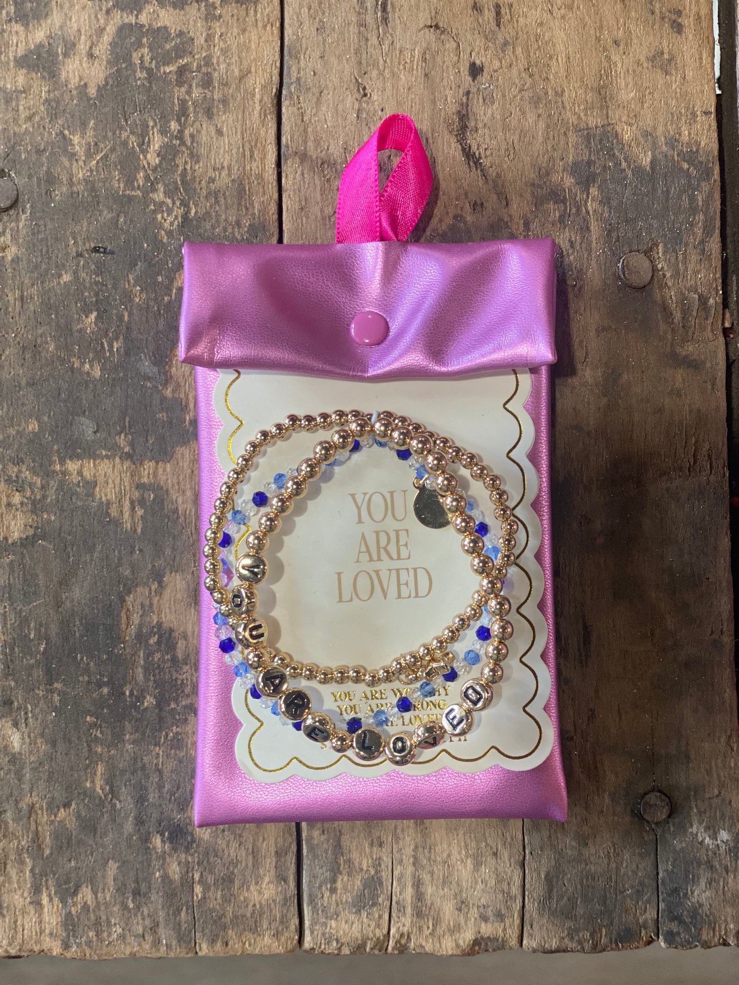 Bracelet Simply Southern with Pouch You Are Loved (Set of Three)