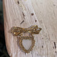 Vintage Bow & Heart Brooch