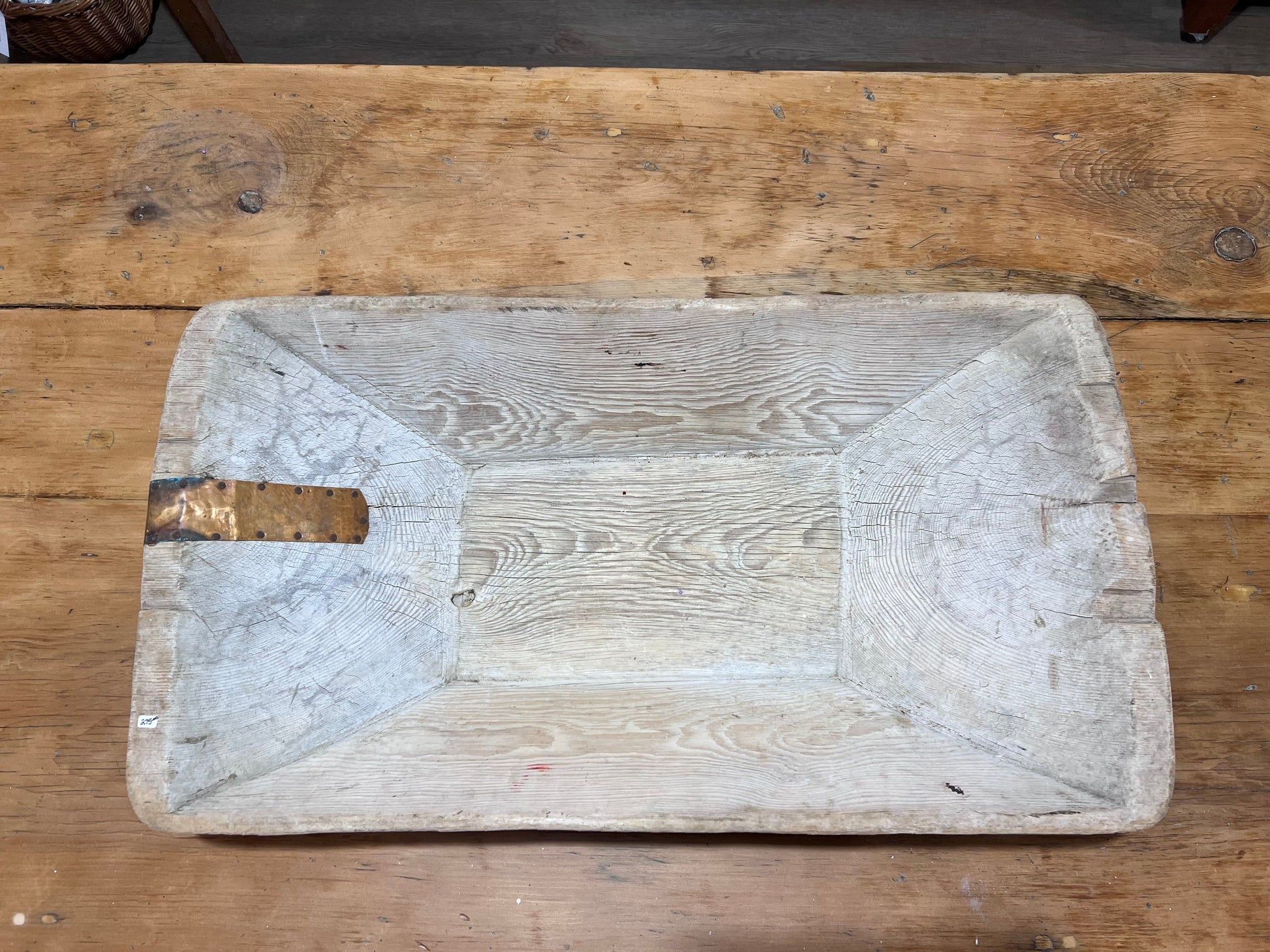 Large Wooden Dough Bowl