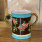 Majolica 2 Handled Tankard Lamp