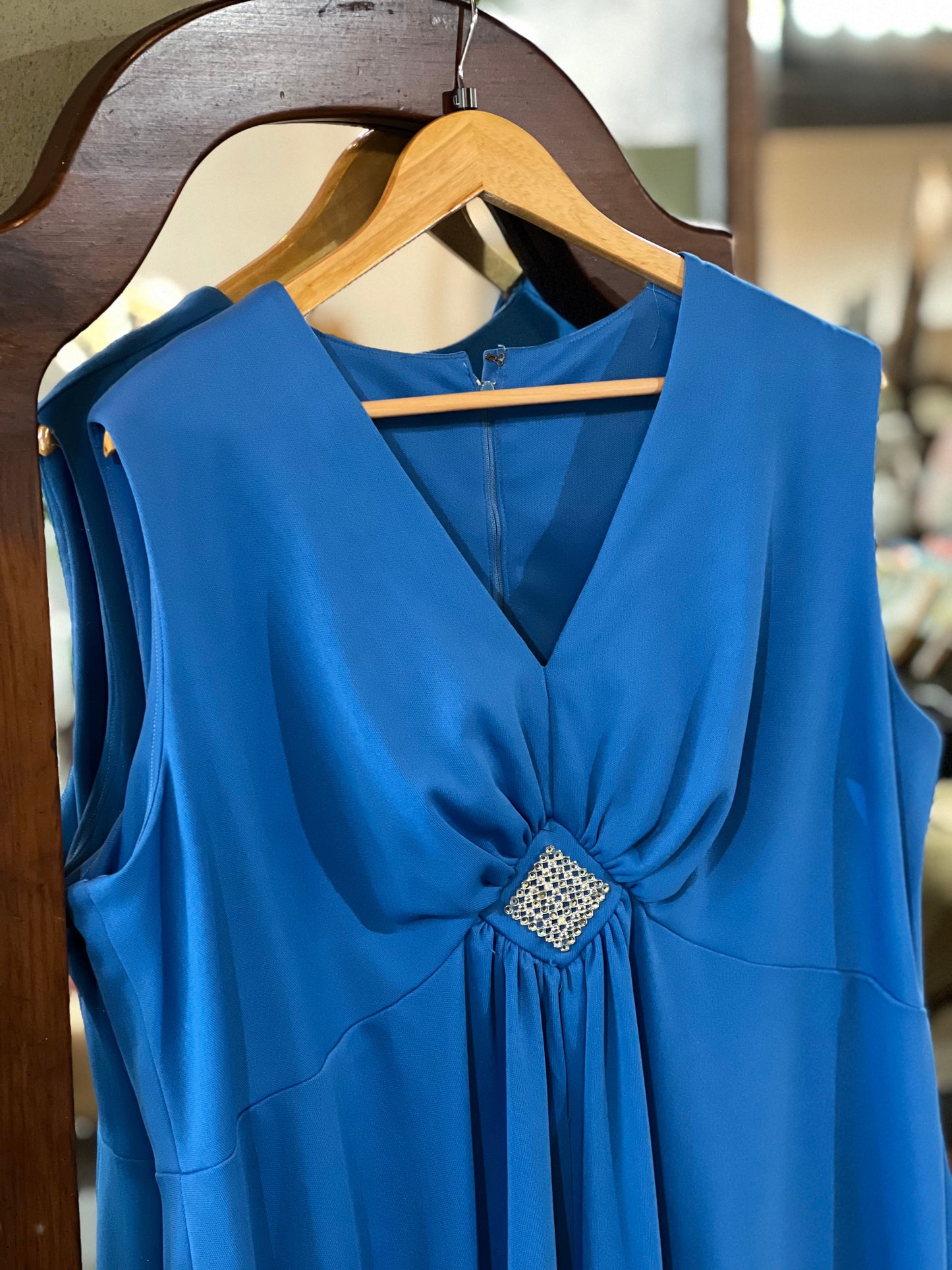 Vintage Royal Blue Maxi Dress - Size 24.5