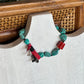 7" Turquoise & Coral Bracelet