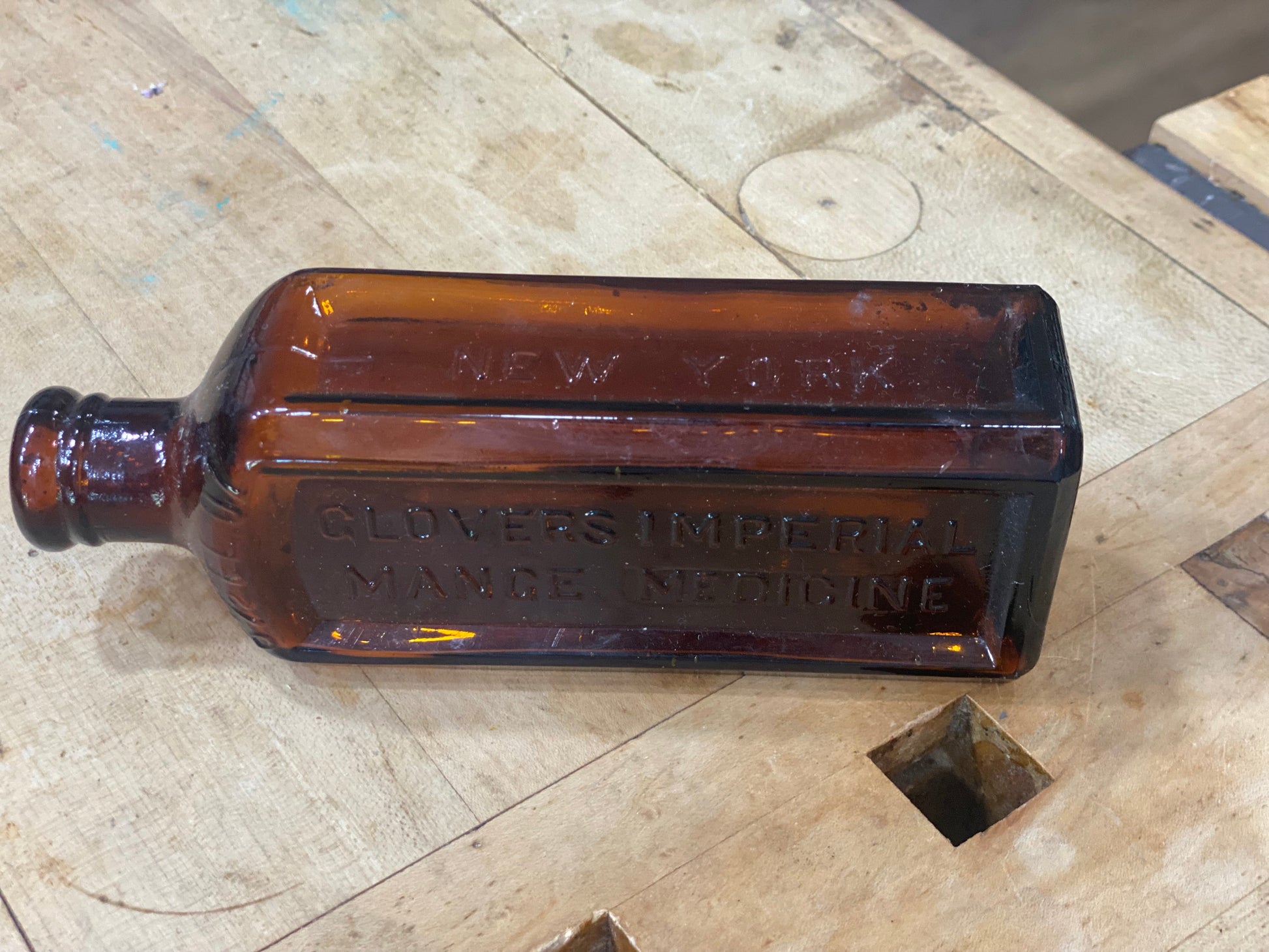 Dark Amber Glass Medical Bottle