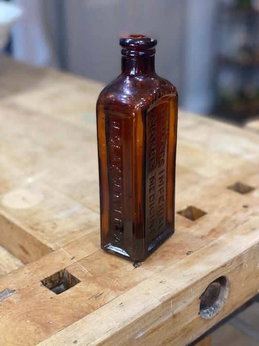 Dark Amber Glass Medical Bottle