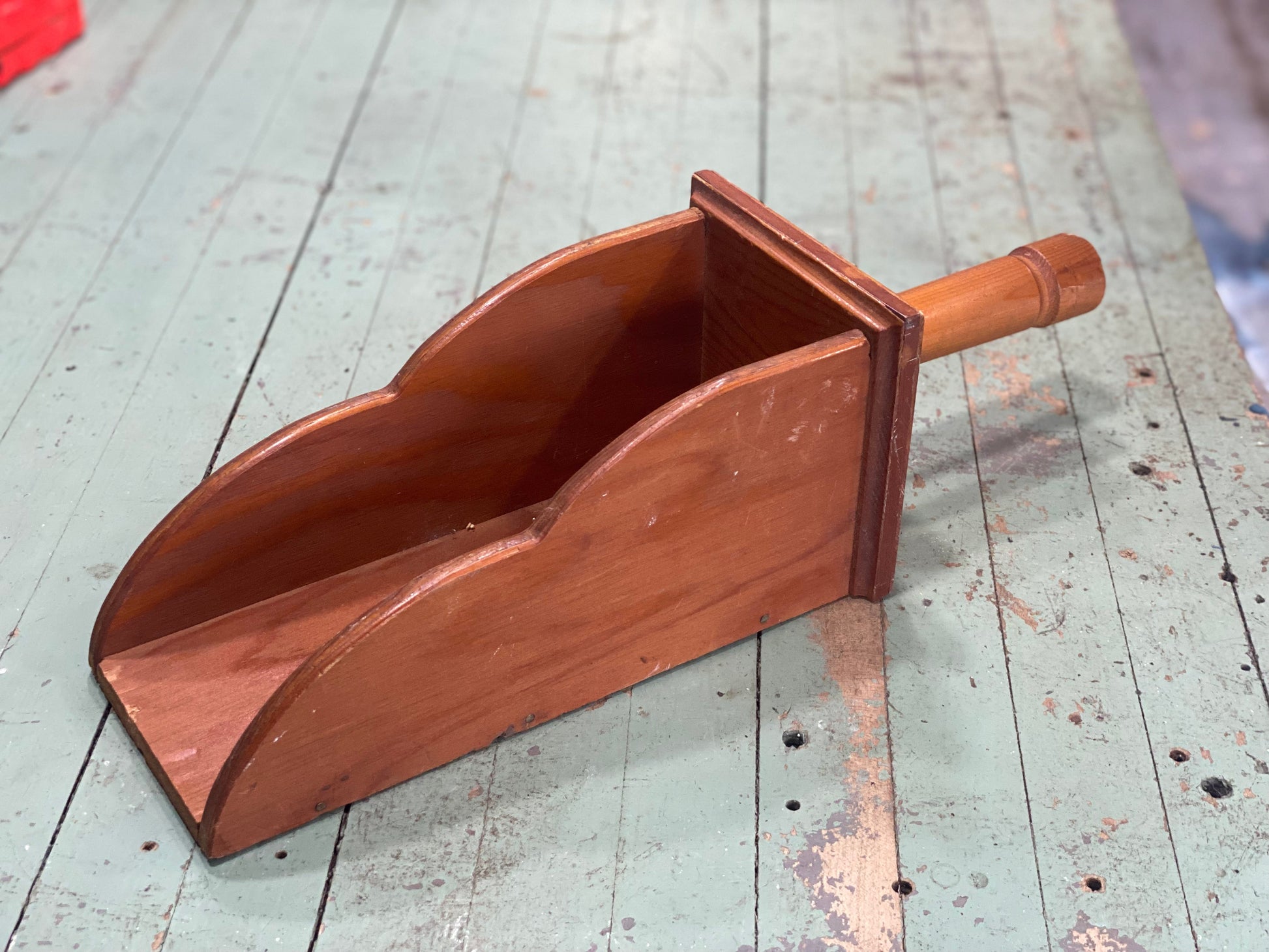 Wooden Wall Pocket Scoop