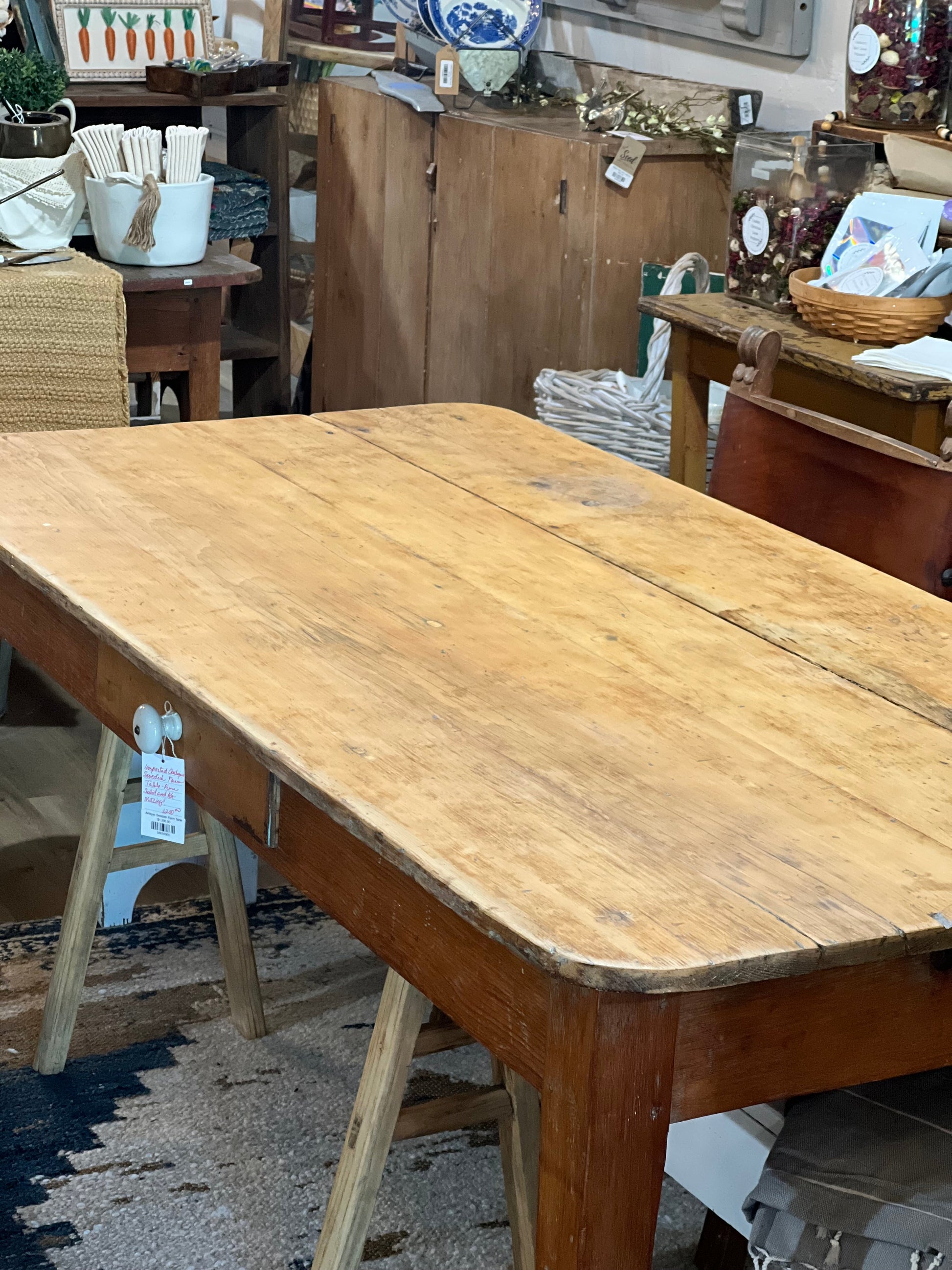 Antique Swedish Farm Table