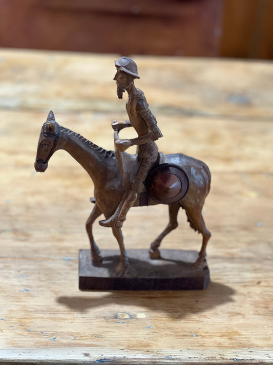 Vintage Wooden Don Quixote