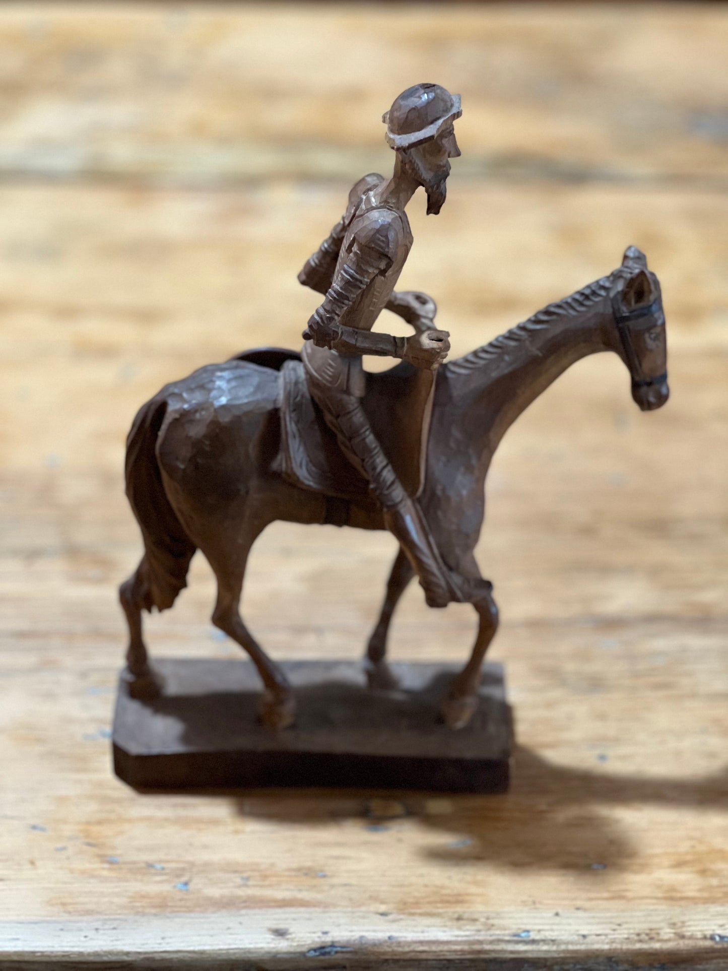 Vintage Wooden Don Quixote
