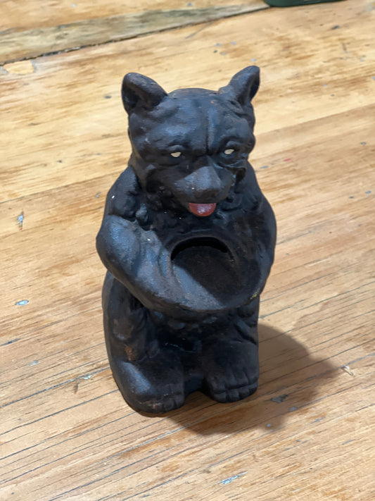 Antique Cast Iron Bear Bank