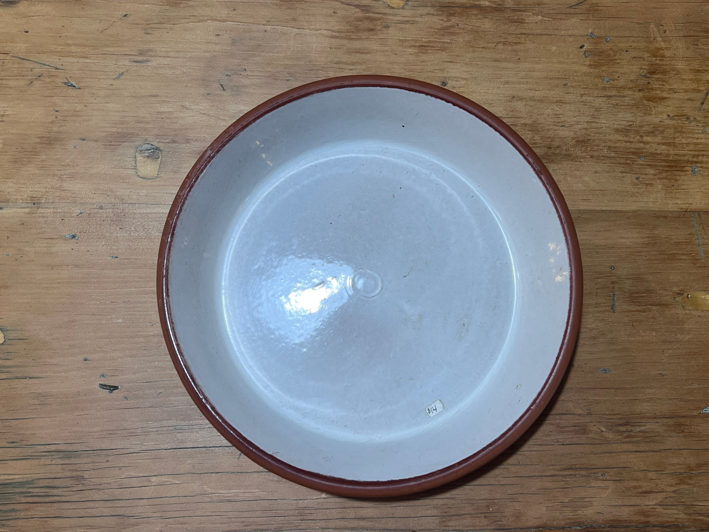 White-Glazed Terra Cotta Dish