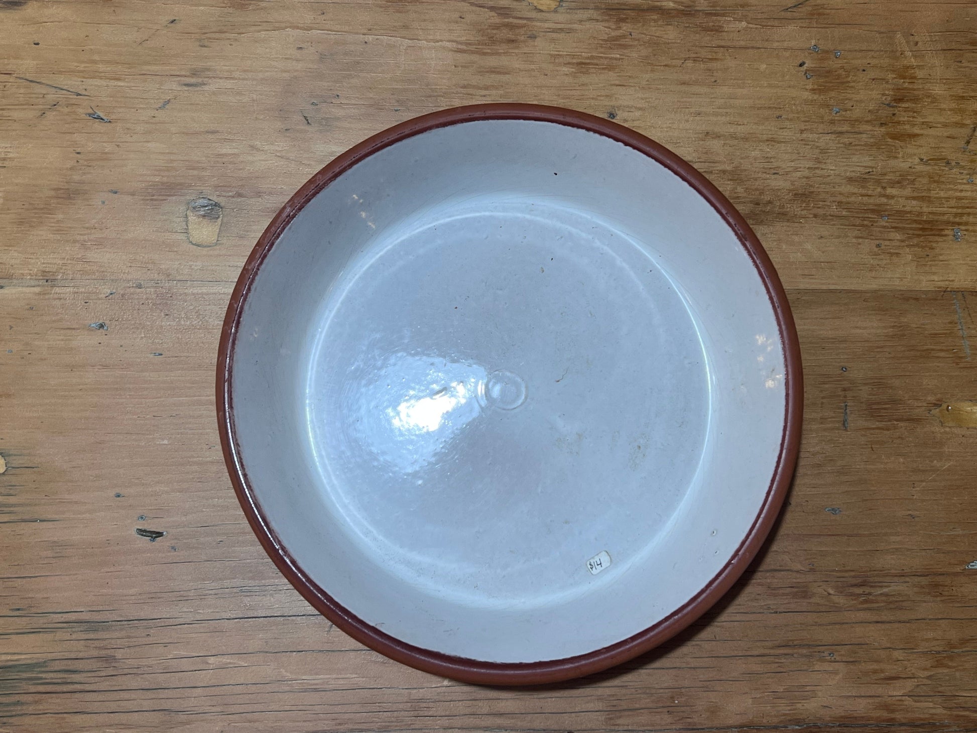 White-Glazed Terra Cotta Dish