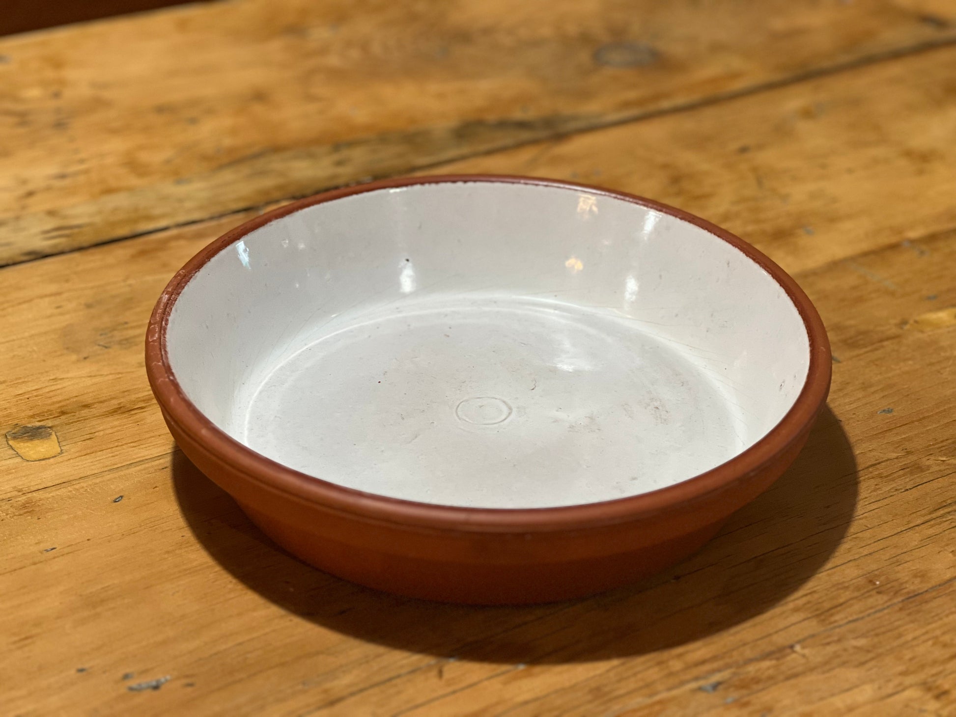 White-Glazed Terra Cotta Dish