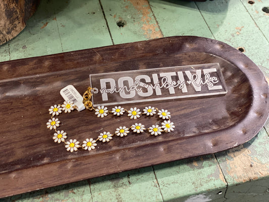 Positive Flowers SVF Acrylic Keychain or Bag Charm