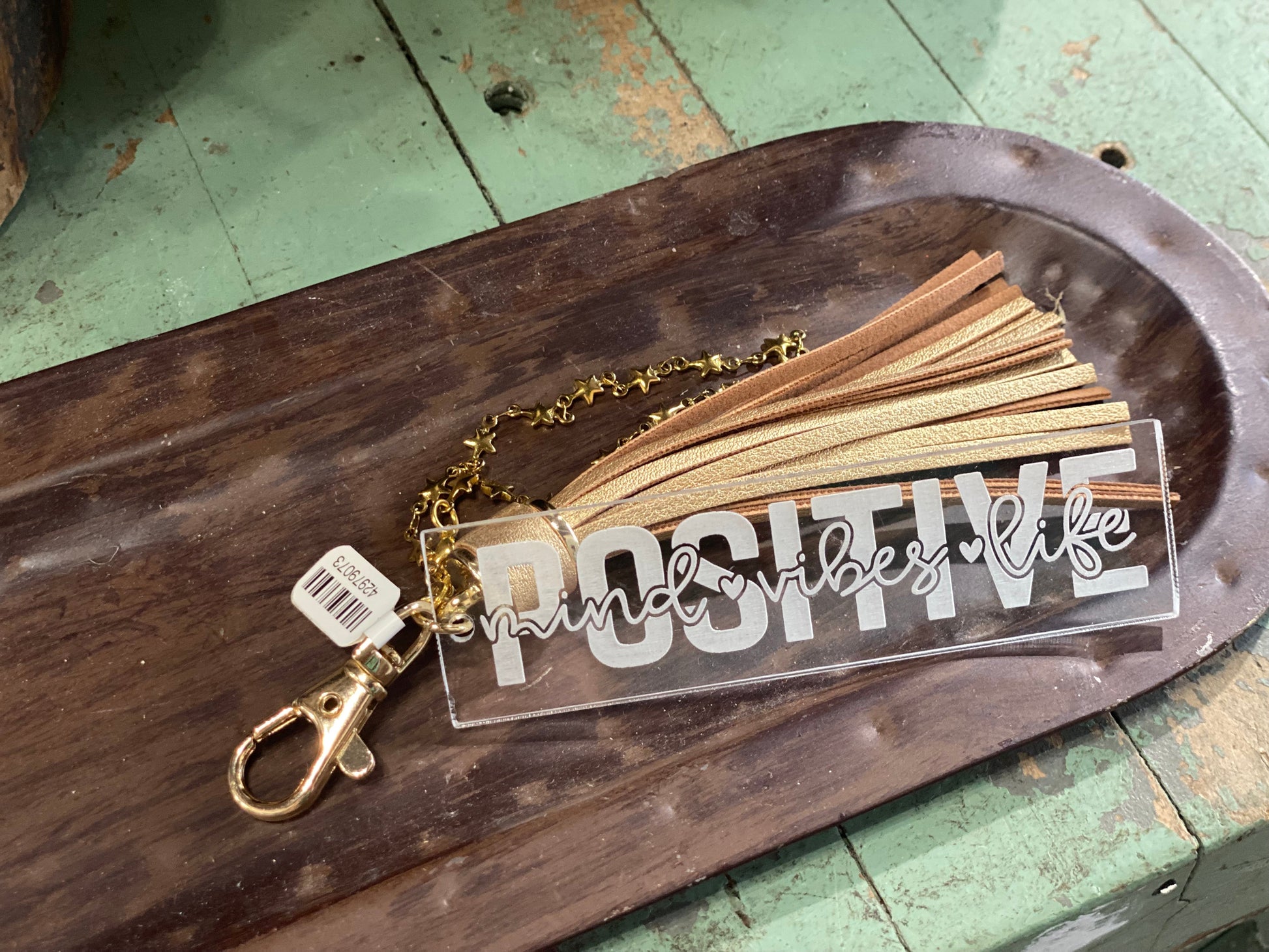 Positive Stars SVF Acrylic Keychain with Tassel