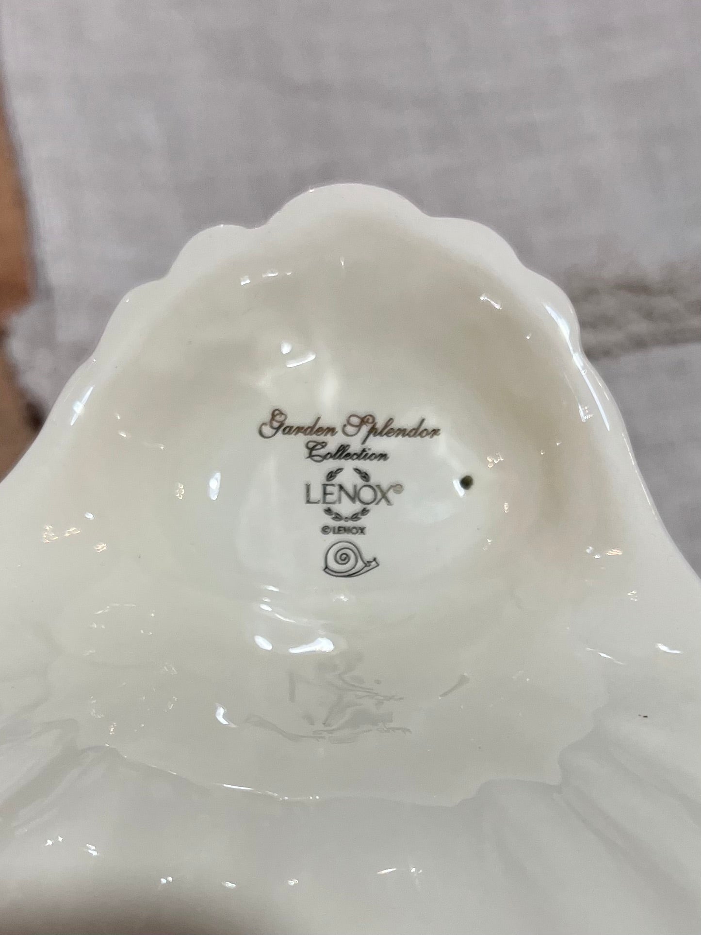 Lenox Garden Splendor Leaf Platter with Frog