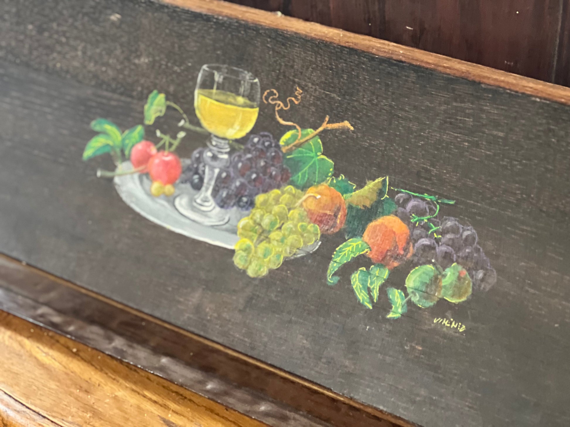 Hand-Painted Whiskey Barrel Platter