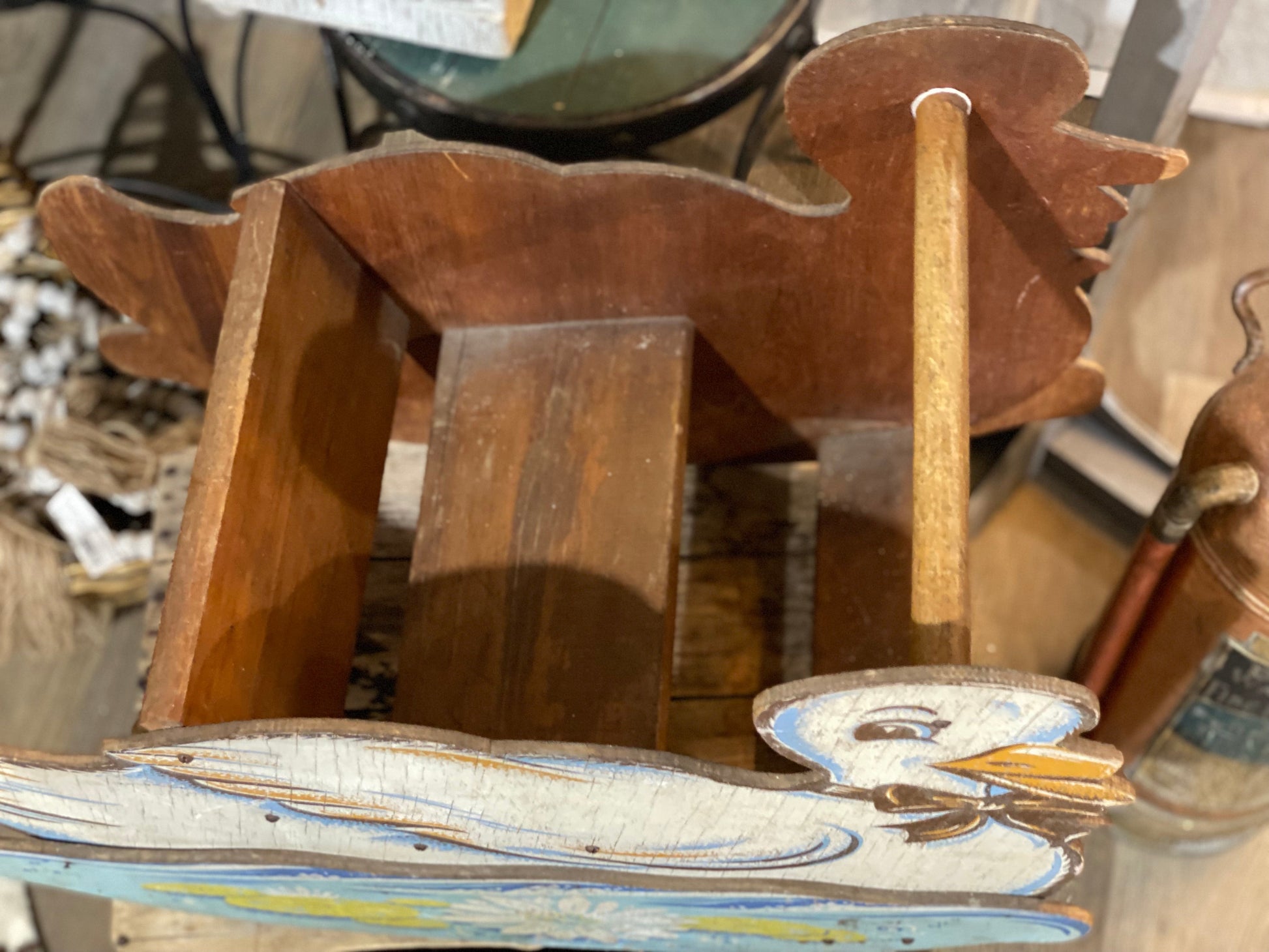 Vintage Wooden Rocking Duck