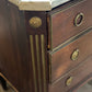 Antique 1890's Marble Top Dresser with Brass Overlay Knobs and Embellishments