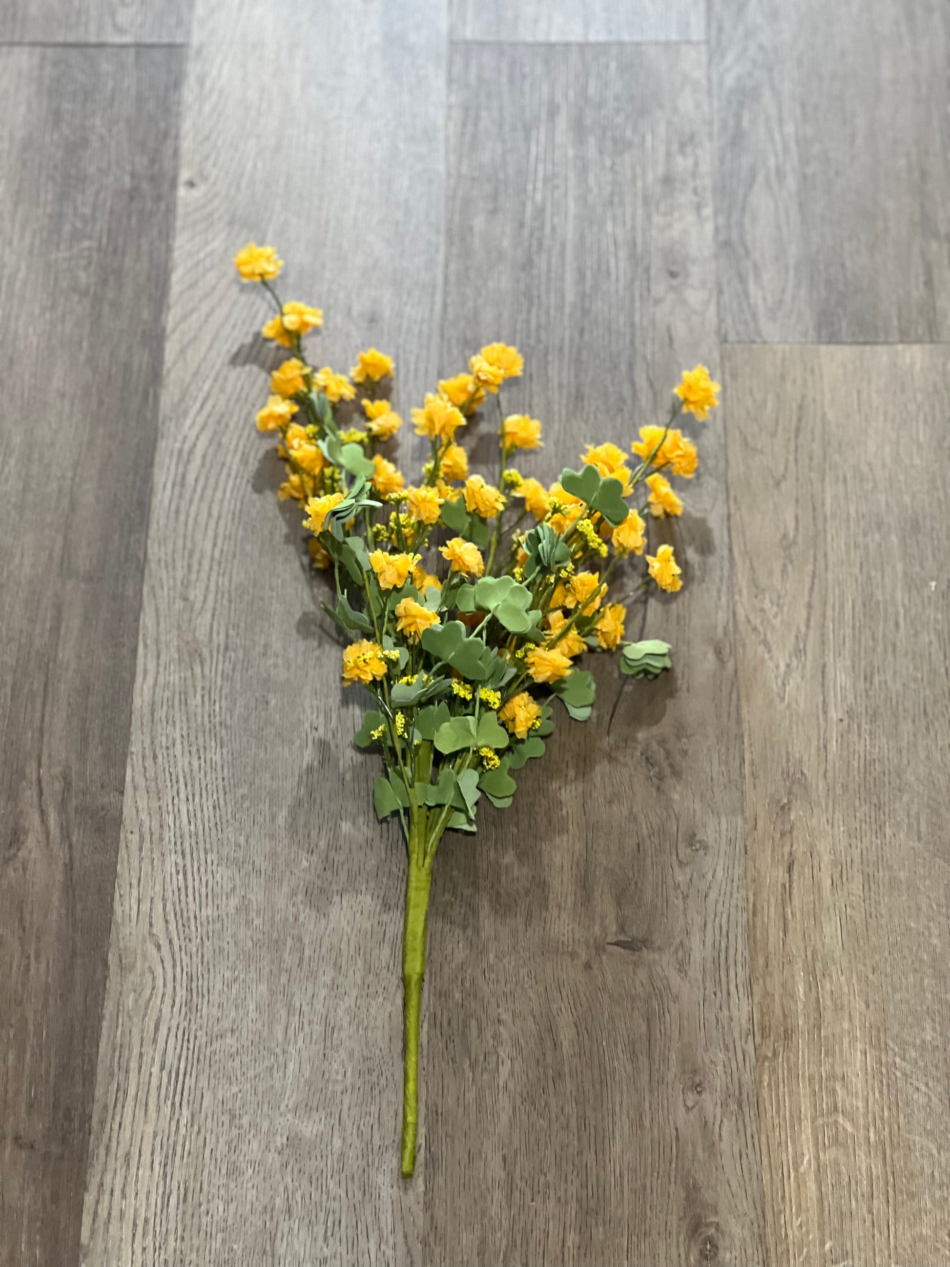 22.5" Colored Floral Sprig Yellow