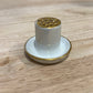 Vintage Porcelain Pin Holder / Hatpin Holder with Built-In Tray