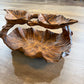 Vintage Hand Carved Burl Wood Basket