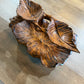 Vintage Hand Carved Burl Wood Basket
