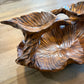 Vintage Hand Carved Burl Wood Basket