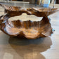 Vintage Hand Carved Burl Wood Basket
